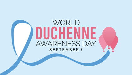 World Duchenne Awareness Day is observed every year on September.Holiday concept. background, placard, banner design template Vector illustration background design.