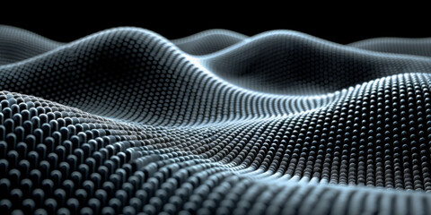 Creative digital sparkly polygonal mesh background. Landing page concept. 3D Rendering.