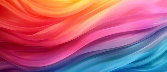 Fototapeta premium A tight shot of a multi-colored backdrop, adorned with undulating wave patterns at image edges