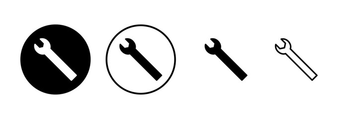wrench icon vector isolated on white background. Wrench vector icon. Spanner symbol