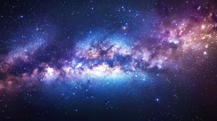 Naklejka premium Cosmic Nebula, a Swirl of Stars and Gas