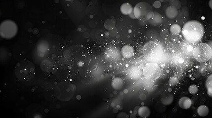 Abstract Black And White Bokeh Background