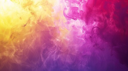 Obraz premium Yellow And Purple Ink Swirling In Water