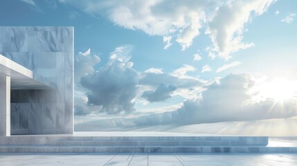 Sky as the sole design element with empty space