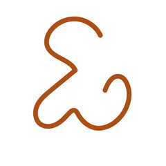 Naklejka premium Squiggle abstract shapes vector line