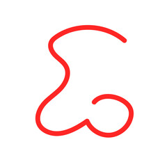 Squiggle abstract shapes vector line