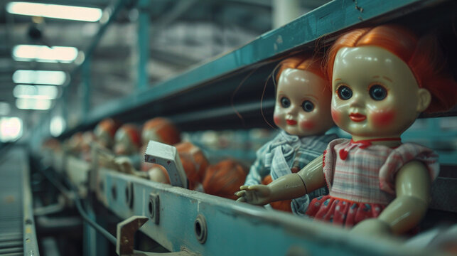 doll in the abadoned factory,sacry girl doll, creepy doll