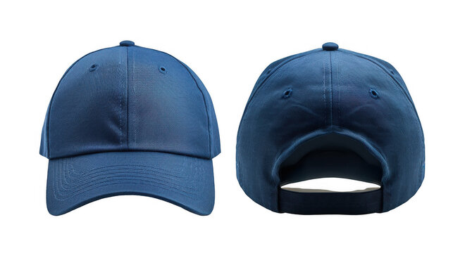 Blue Baseball Caps Front and Back
