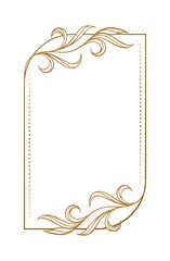 Vector vertical rectangle shape dotted frame with floral decoration, perfect for invitation, cards for any occasion