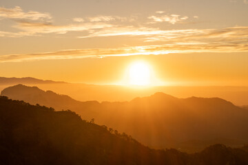 sunrise in the mountains