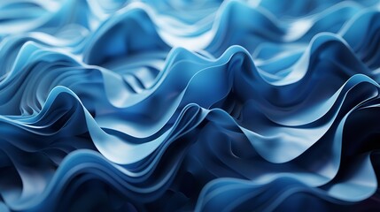 Obraz premium Intertwining Blue Waves: A Dynamic and Mesmerizing Abstract Background
