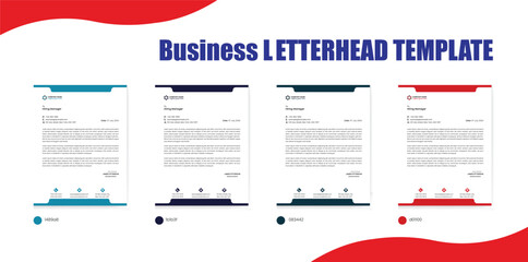 PLetterhead Layout with Yellow AccentLetterhead template in flat style Keywords:creative and Clean business Letterhead design templaterint
