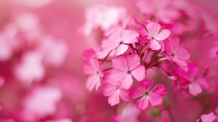 Fototapeta premium Macro shots of small pink blooms