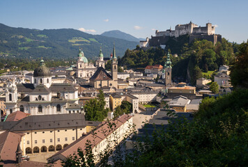 Fototapeta premium View from Hohensalzburg Fortress of the CIty of Salzburg