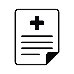 Editable design of medical prescription, healthcare vector icon