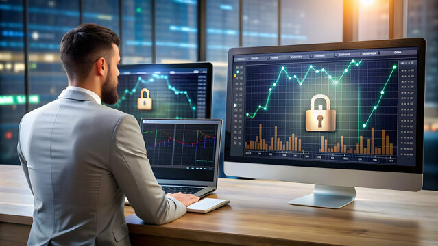 Diverse professionals connected digitally in a futuristic network with bright blue and white colors."High-tech digital network connecting diverse professionals in a virtual community."