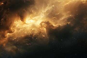 Fototapeta premium A stunning nebula captured in this image, showcasing vibrant colors and intricate details in the vast cosmos, Hazy clouds of glowing mist floating in space, AI generated