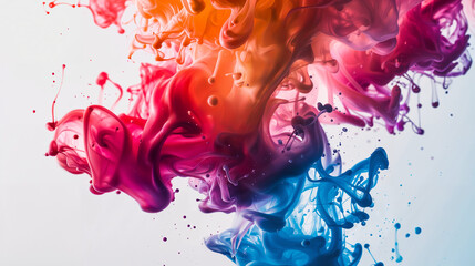 Vibrant Ink Swirls: A High-Resolution Abstract Art