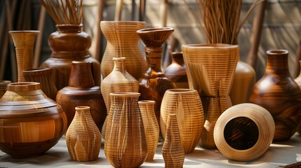 Crafts made with real wood that have been well built serve bamboo items