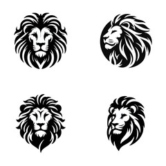 Fototapeta premium Lion head logo icon design illustration