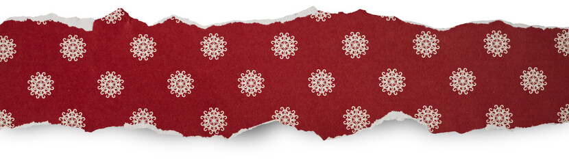 Papier podarty, komunikat, podarta krawędź papieru, podarte kartki  na przeźroczystości, png  bordowe kolorowy Boże Narodzenie © AltisArt