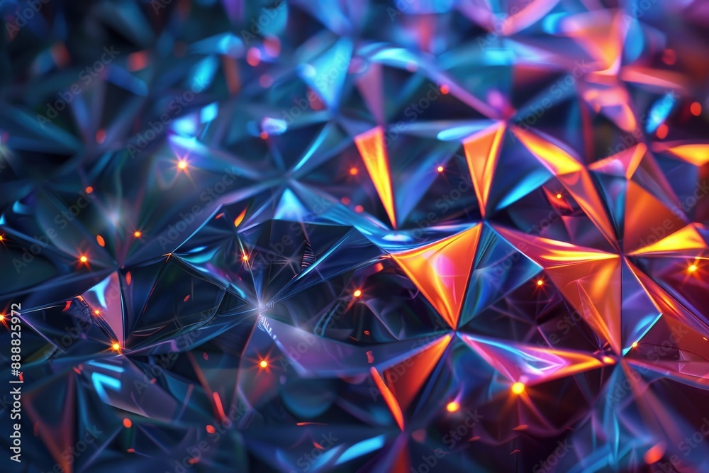 Poster abstract background with colorful squares, perfect for adding a pop of color to any project, glowing