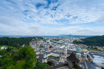 Obraz premium The panorama of Salzburg, Austria