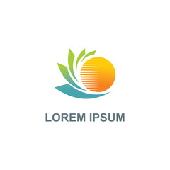 Round global technology logo