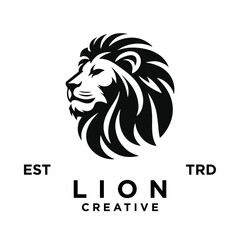 Lion head logo icon design illustration