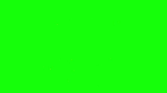 Golden glitter Explosion on the black, green, blue, white screen