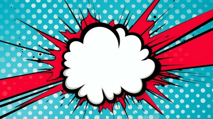 Unique superhero invitation design with comic book style, explosion backdrop, and vibrant speech bubble for party details.