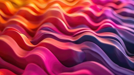 Obraz premium Digital waves of color gradients in motion