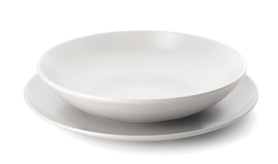 Beautiful plates on white background
