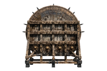 Assyrian siege engine isolated on transparent background