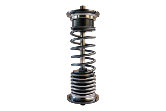 Auto Mechanic coil spring isolated on transparent background