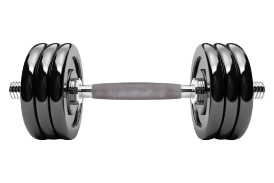 Barbell isolated on transparent background