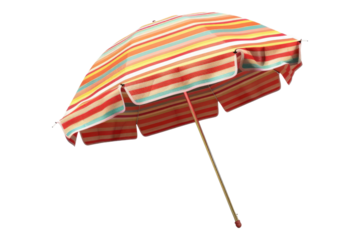 Beach umbrella isolated on transparent background