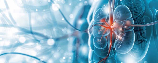 A vivid depiction of living with kidney stones, highlighting support groups and lifestyle adjustments