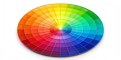 Obraz premium Circular Color Wheel - 3D Rendered Color Palette for Design and Art, color wheel , color palette , design , art
