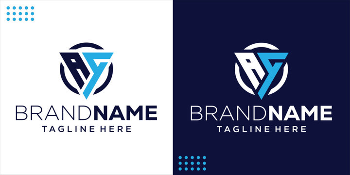 Creative initial logo A9 triangle and circle, design inspiration, illustration, vector