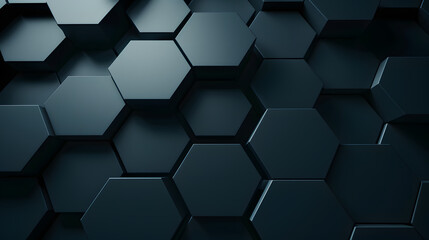 Abstract hexagonal background with geometric patterns, featuring a 3D honeycomb design