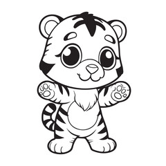 Ilustration Cartoon Tiger