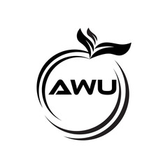 AWU letter logo Design. AWU Simple and modern monogram logo. Abstract Alphabet vector Design.