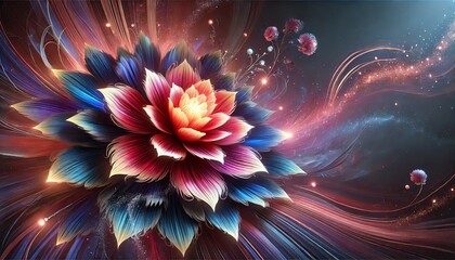 Obraz premium vivid flower background illustration