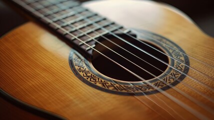 Detailed view of guitar with complete framing