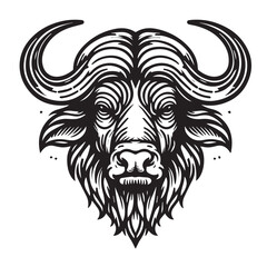 Ilustration Artwork Vector of Bull Head