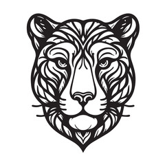 Head of panther ilustration art vector