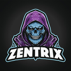 Grim Skull Esport Gaming Logo