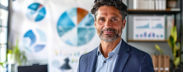 Entrepreneur, planning expansion strategy, professional setting, Watercolor style