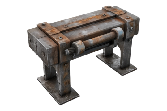 Bench vise isolated on transparent background